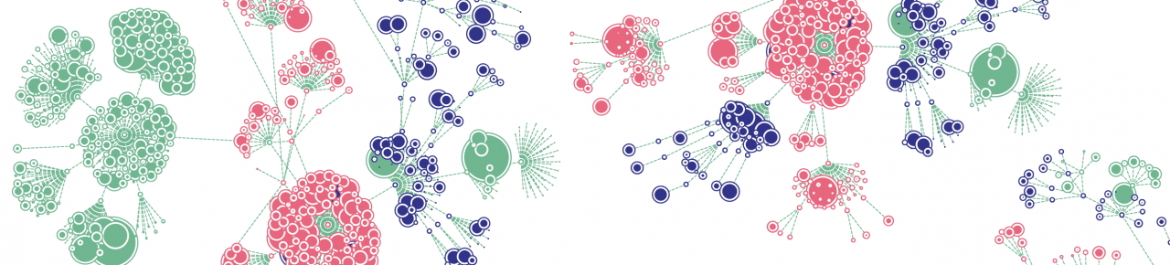 Schematic representation of connected data nodes and brain structures